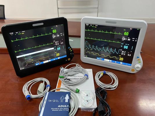مراقبة المريض متعددة المعلمات المحمولة مع ECG SPO2 NIBP