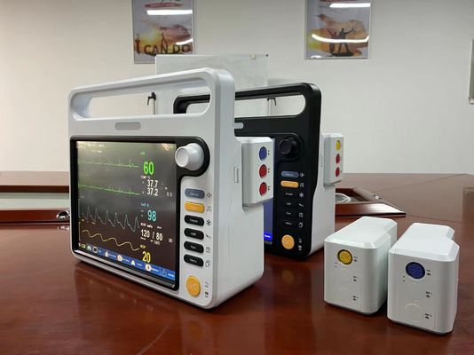 آلة مراقبة القلب متعددة اللغات مع ECG NIBP SPO2 2Temp PR HR