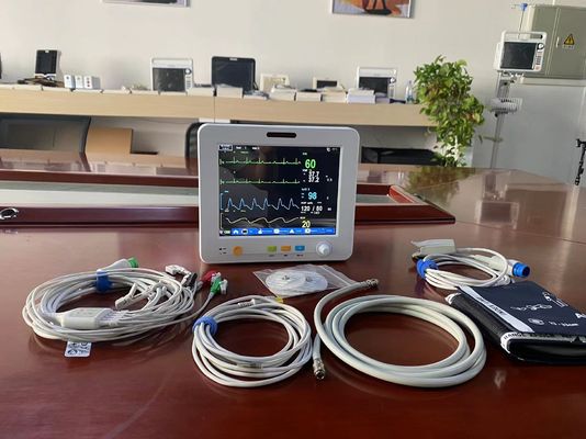 ضئيل الوزن 8.4 بوصة مراقبة المريض المحمولة، ECG SPO2 NIBP Temp مراقبة العلامات الحيوية