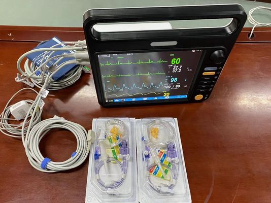 جهاز مراقبة مرضى القلب الطبي EtCO2 ، معدات مراقبة حيوية متعددة الرصاص