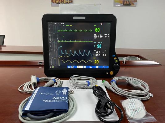 جهاز مراقبة القلب المركزي متعدد اللغات مع ECG NIBP SPO2 Standard