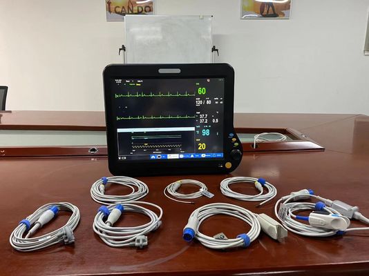 جهاز مراقبة قلبية حديثي الولادة 15 بوصة ، جهاز مراقبة متعدد الأقسام المحمول مع Etco2