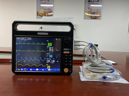 ECG NIBP SPO2 مراقب المريض المُعدّل ، مراقب الأجزاء الحيوية في العناية المركزة لمراقبة القلب