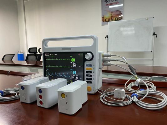 مراقبة المريض المحمولة متعددة اللغات مع شاشة تعمل باللمس