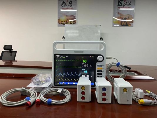معدات مراقبة المرضى في المستشفى متعددة اللغات مع ECG NIBP SPO2