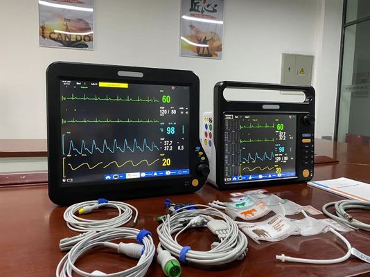 جهاز مراقبة معدل ضربات القلب متعدد المعايير استخدام بيطري متعدد اللغات مع ECG SPO2 2Temp