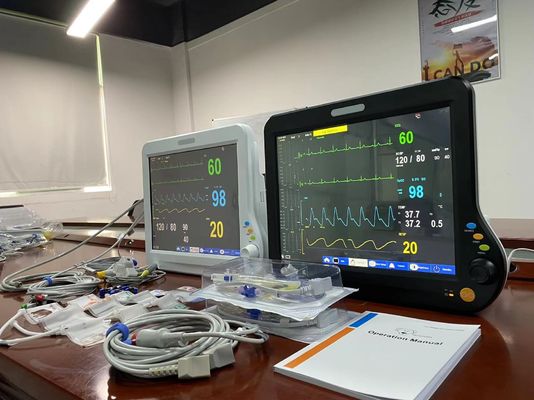 جهاز مراقبة متعددة المعايير الطبية 15 بوصة للجراحة