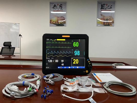 جهاز مراقبة متعدد المعايير البيطرية متعددة اللغات 15 بوصة مع EtCO2 CMS Touch