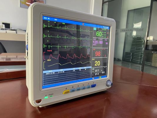 TFT LCD Medical Electronic Vital Signs Monitor مع ECG SPO2 NIBP وقياس درجة الحرارة