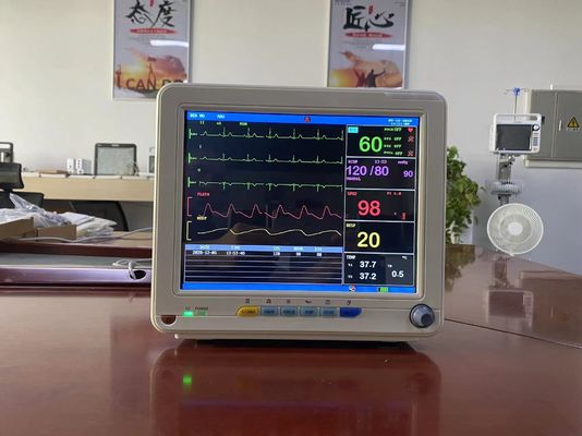 TFT LCD Medical Electronic Vital Signs Monitor مع ECG SPO2 NIBP وقياس درجة الحرارة