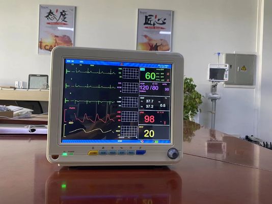 12.1 بوصة TFT LCD Multiparameter Monitor المريض المحمول مع EtCO2 ECG SPO2 NIBP