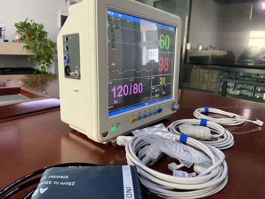أجهزة مراقبة المرضى الحيوية في المستشفيات خفيفة الوزن مع قياس درجة حرارة ECG SPO2 NIBP