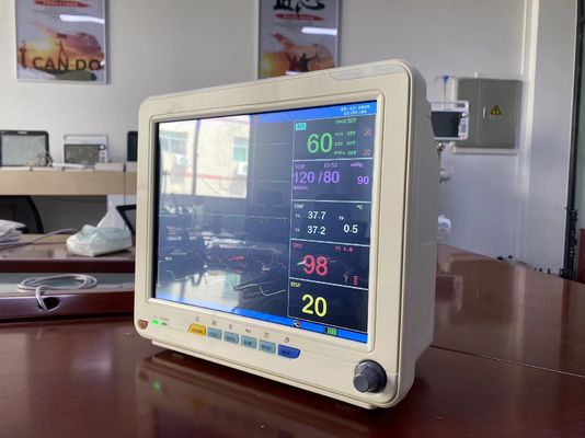 مراقب مريض متعدد المعلمات المحمول مع ECG SPO2 NIBP وقياس درجة الحرارة