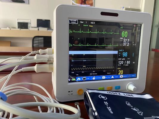 ضئيل الوزن 8.4 بوصة مراقبة المريض المحمولة، ECG SPO2 NIBP Temp مراقبة العلامات الحيوية
