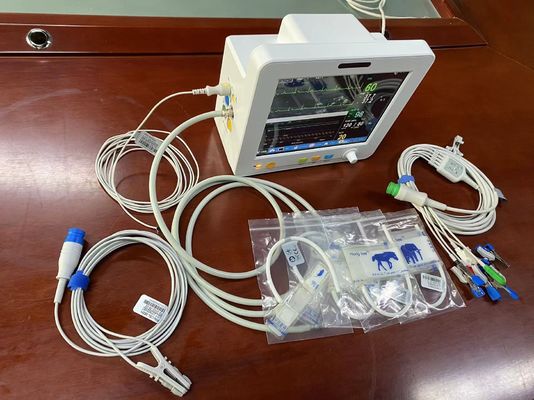 مراقبة البيطرية المحمولة للعلامات الحيوية مع EtCO2 ECG SPO2 NIBP ومقياس درجة الحرارة